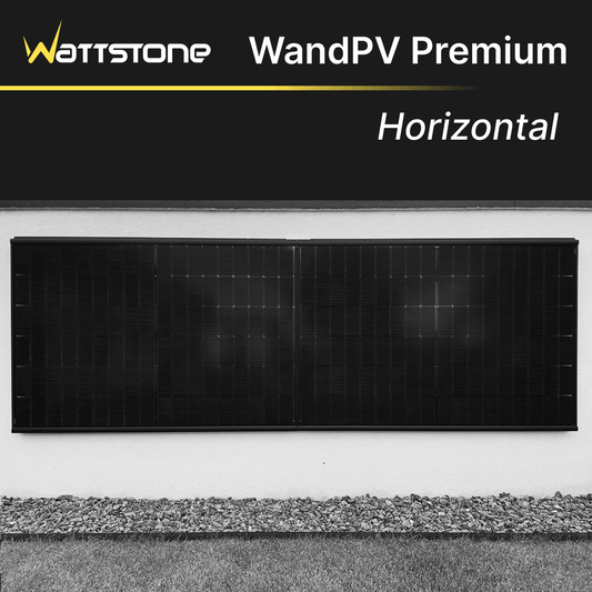 WallPV Premium concealed mounting system for 2 PV modules