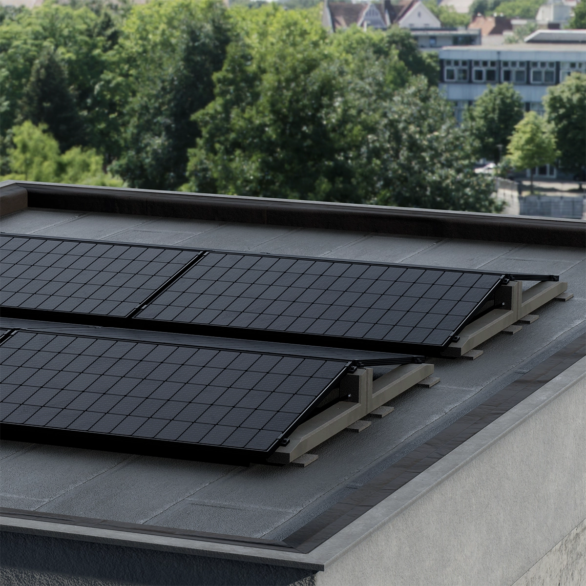 PV mounting WATTSTONE 10° made of fine concrete without accessories