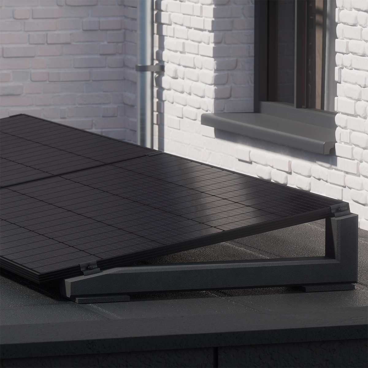 PV mounting WATTSTONE 10° made of fine concrete without accessories