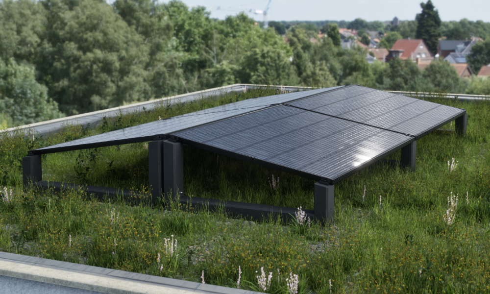 WATTSTONE 10° XL - Gründach PV-Aufständerung aus Feinbeton ohne Zubehör