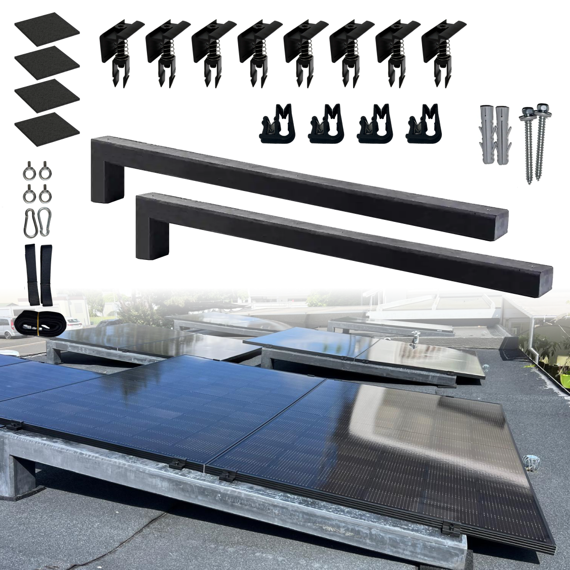 Wattstone 6° Komplettset für 2 PV-Module (horizontale Montage) in Südausrichtung