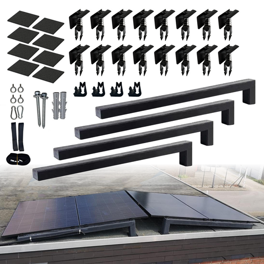 Wattstone 6° Komplettset für 4 PV-Module (horizontale Montage) in Ost-West Ausrichtung