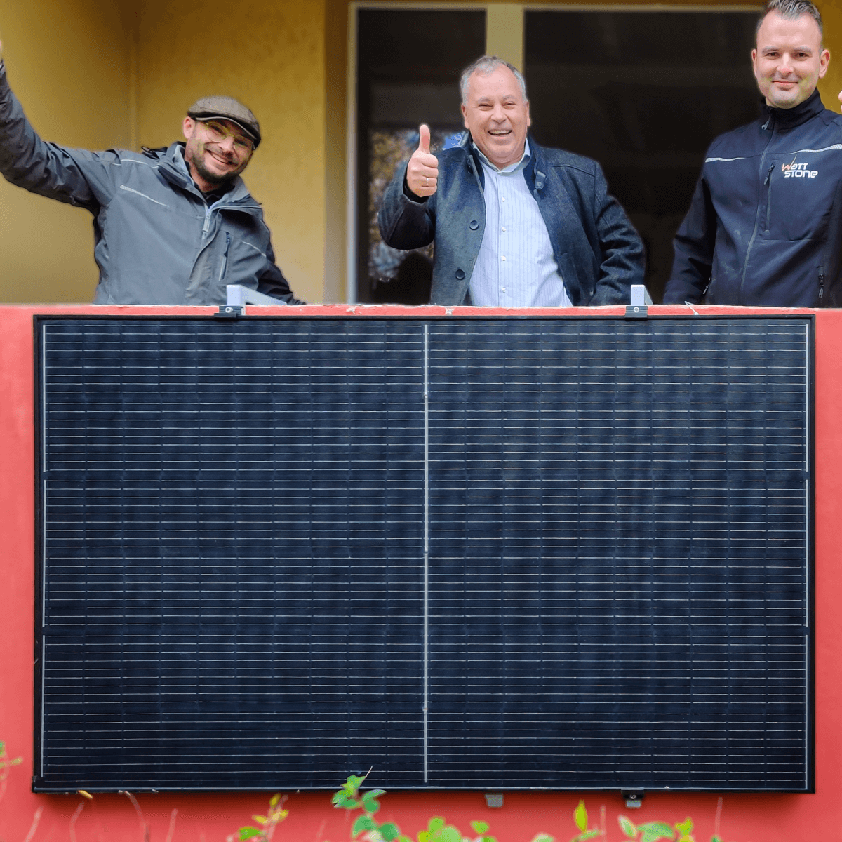 Wattstone Halterung C1518 für Betonbalkone für 1 PV-Modul inkl. Absturzsicherung