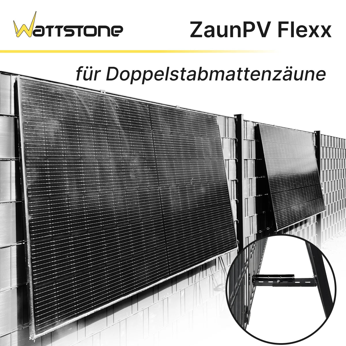 Fence PV Mounting Package Angled M3B for 2 PV Modules