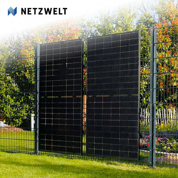 Solarmodule am Gartenzaun, Logo netzwelt.de