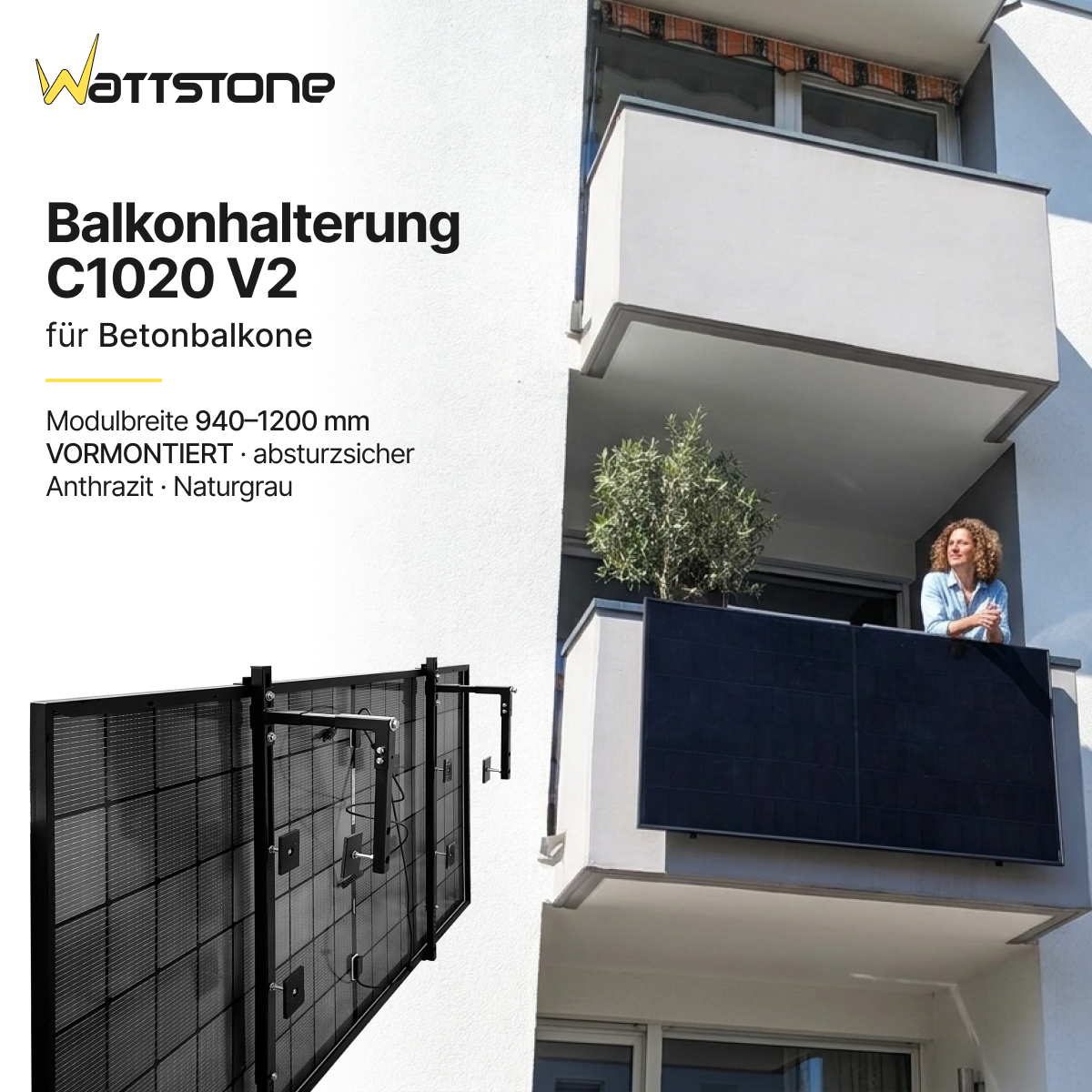 Balkonhalterung C1020 für Betonbalkone