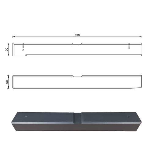WATTSTONE 0° Solo - PV-Aufständerung aus Feinbeton ohne Zubehör