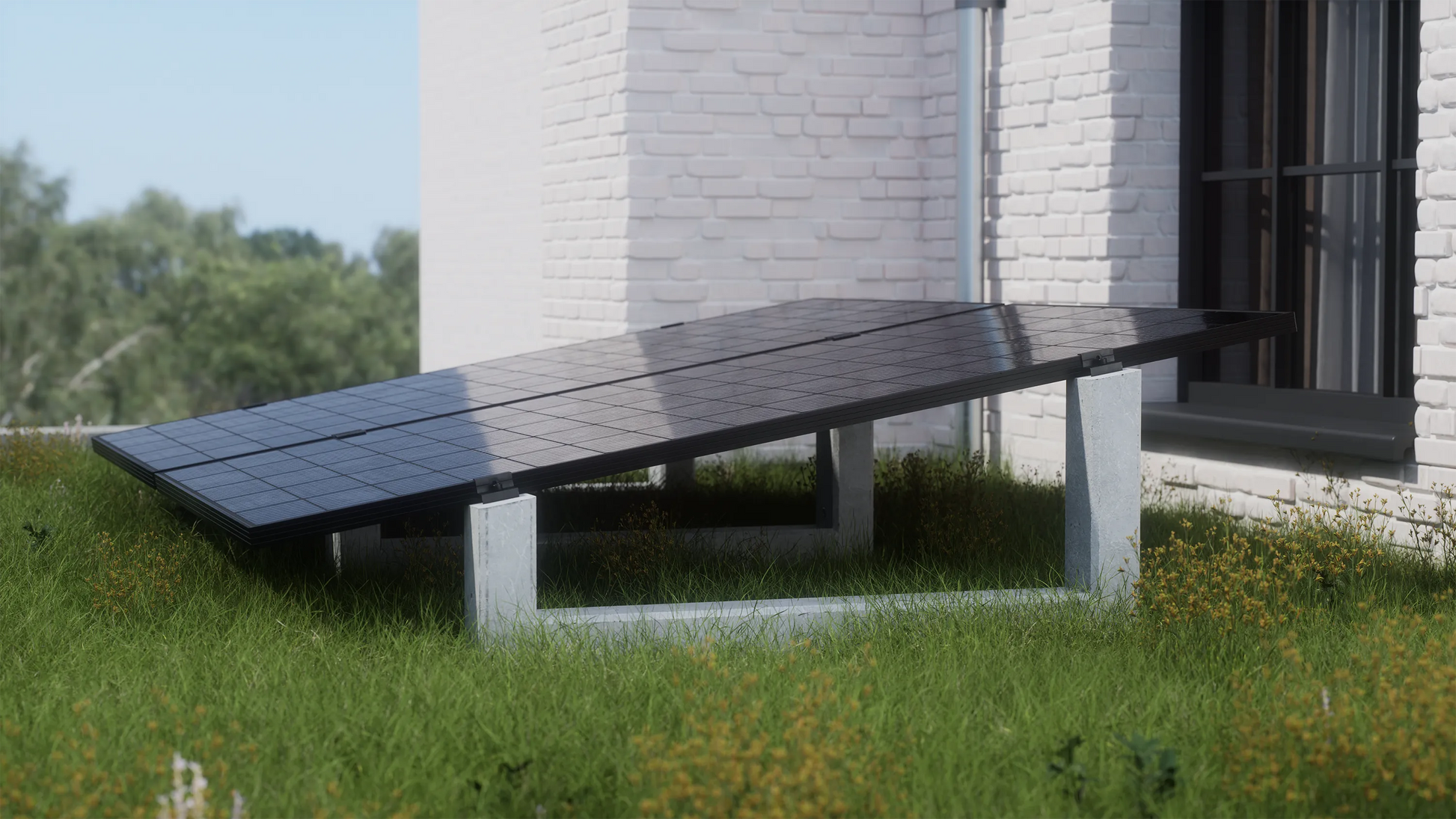 Gründach PV-Aufständerung WATTSTONE 10° XL aus Feinbeton ohne Zubehör (Copy)