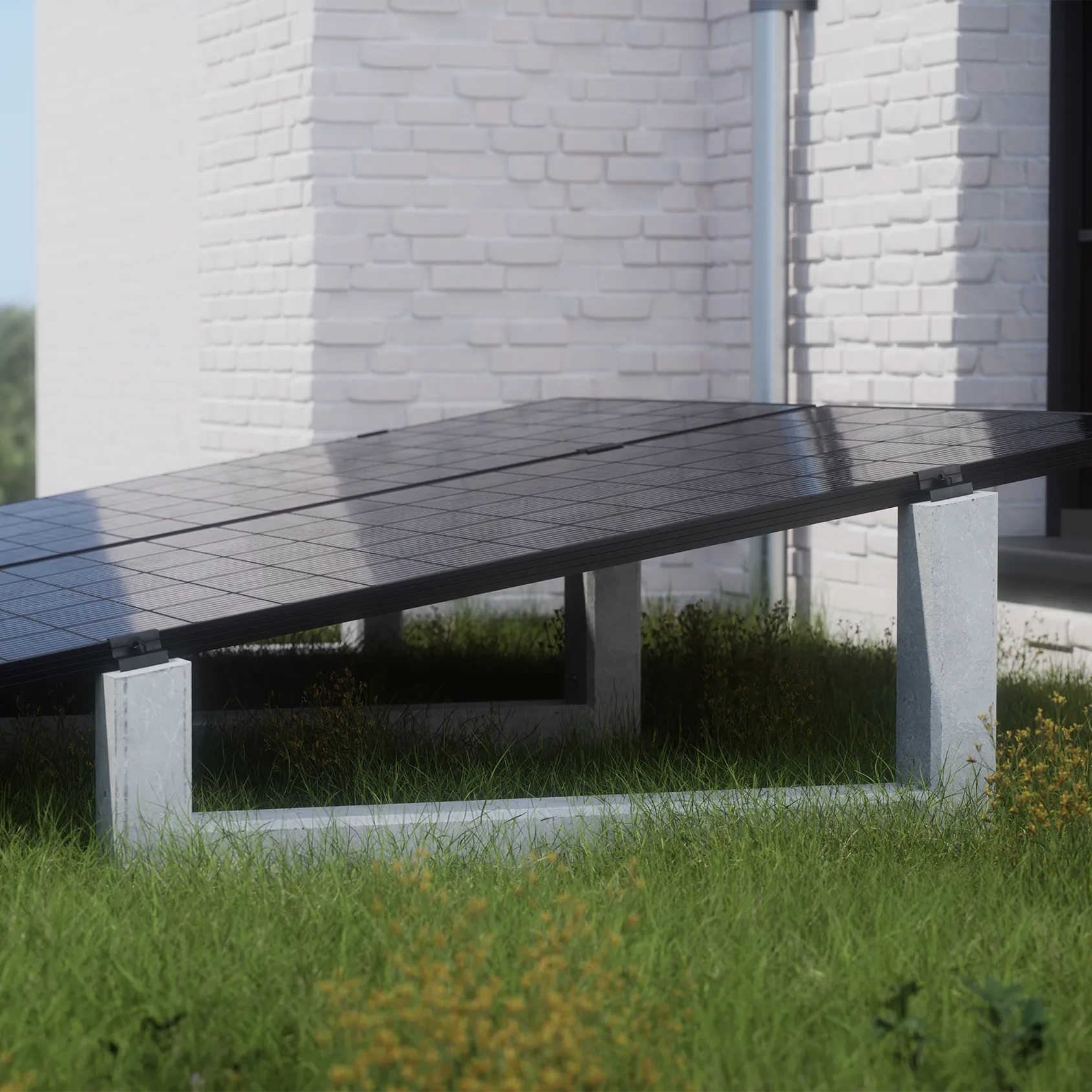 WATTSTONE 10° XL - Gründach PV-Aufständerung aus Feinbeton ohne Zubehör