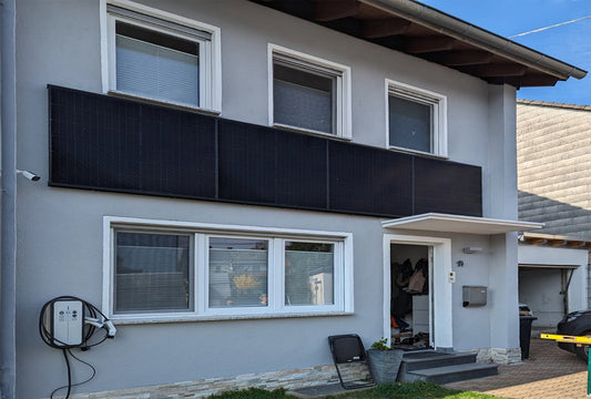 WandPV Premium verdecktes Montagesystem horizontal Komplettset für 4 PV-Module