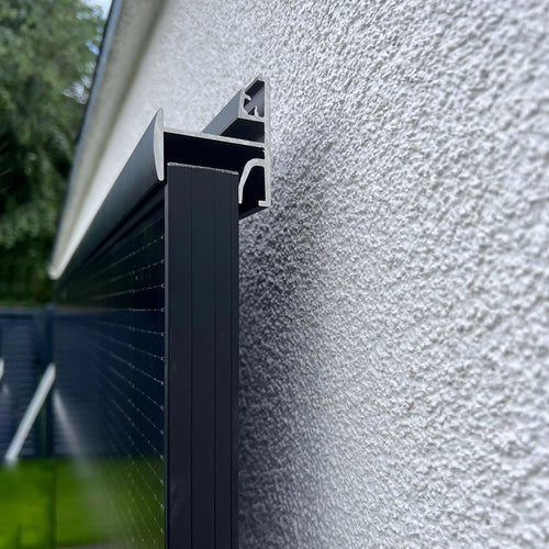 WandPV Premium verdecktes Montagesystem horizontal Komplettset für 4 PV-Module