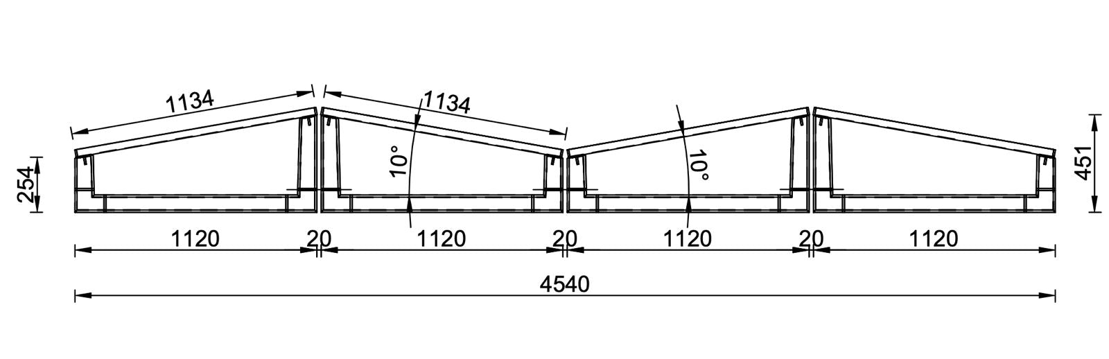 Gründach PV-Aufständerung WATTSTONE 10° XL aus Feinbeton ohne Zubehör (Copy)