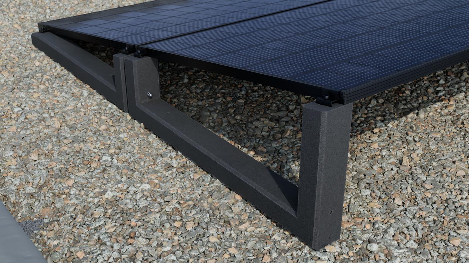 Gründach PV-Aufständerung WATTSTONE 10° XL aus Feinbeton ohne Zubehör (Copy)