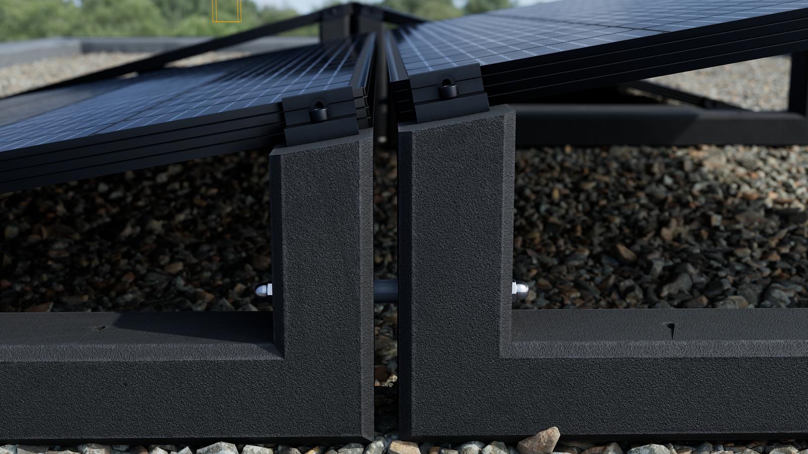 Gründach PV-Aufständerung WATTSTONE 10° XL aus Feinbeton ohne Zubehör (Copy)