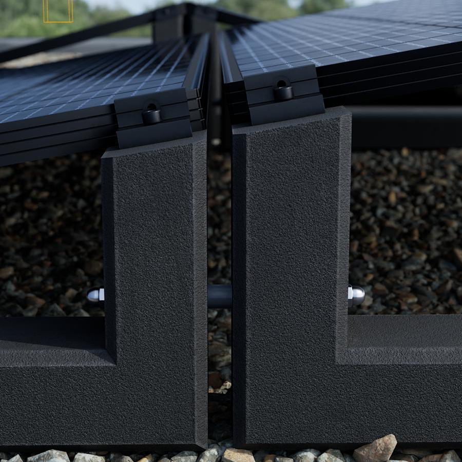 WATTSTONE 10° XL - Gründach PV-Aufständerung aus Feinbeton ohne Zubehör