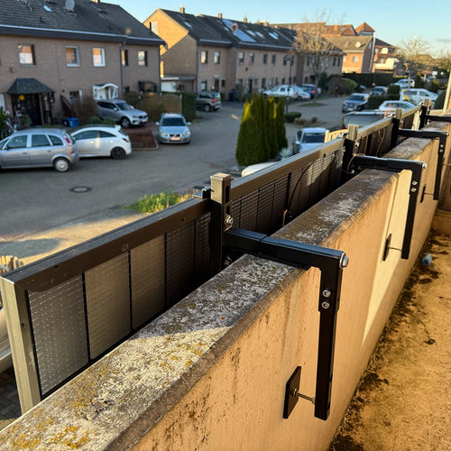 Wattstone Halterung C1018 V2 für Betonbalkone für 1 PV-Modul inkl. Absturzsicherung