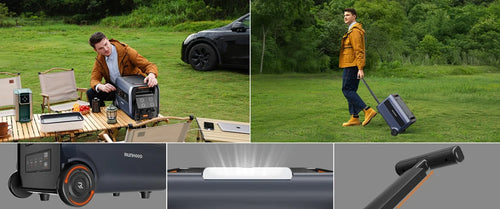 2,4 kWh RUNHOOD F2400 Balkonkraftwerk Solar-Speicher mit integriertem Mikro-Wechselrichter Batterie Portable Power Station