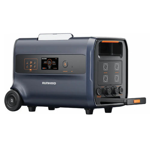 2,4 kWh RUNHOOD F2400 + 2,4 kWh RUNHOOD B2400 Erweiterungsbatterie / Balkonkraftwerk-Solar-Speicher mit integriertem Mikro-Wechselrichter / Batterie Portable Power Station