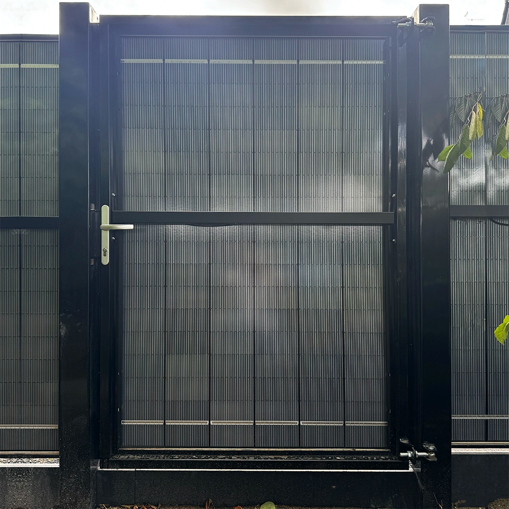 ZaunPV Solartür für ZaunPV Blacksteel inkl. Zwei Stahlpfosten