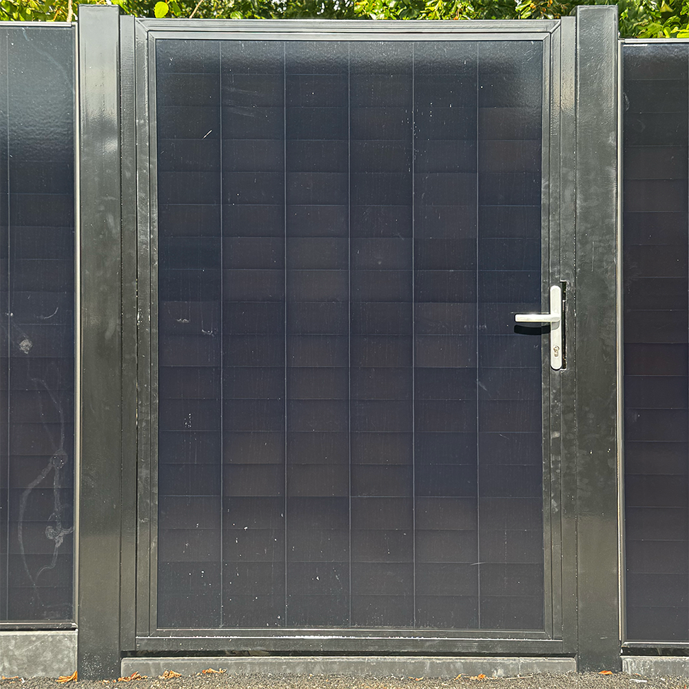 ZaunPV Solartür für ZaunPV Blacksteel inkl. Zwei Stahlpfosten