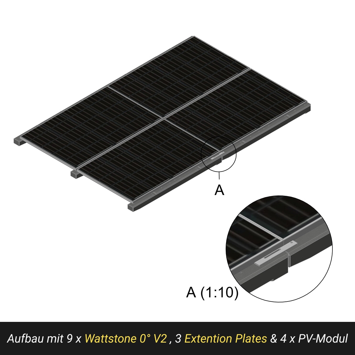 Wattstone 0 Degree PV Mounting from Fine Concrete