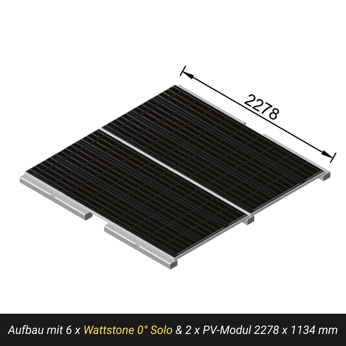 Wattstone 0 Degree PV Mounting from Fine Concrete