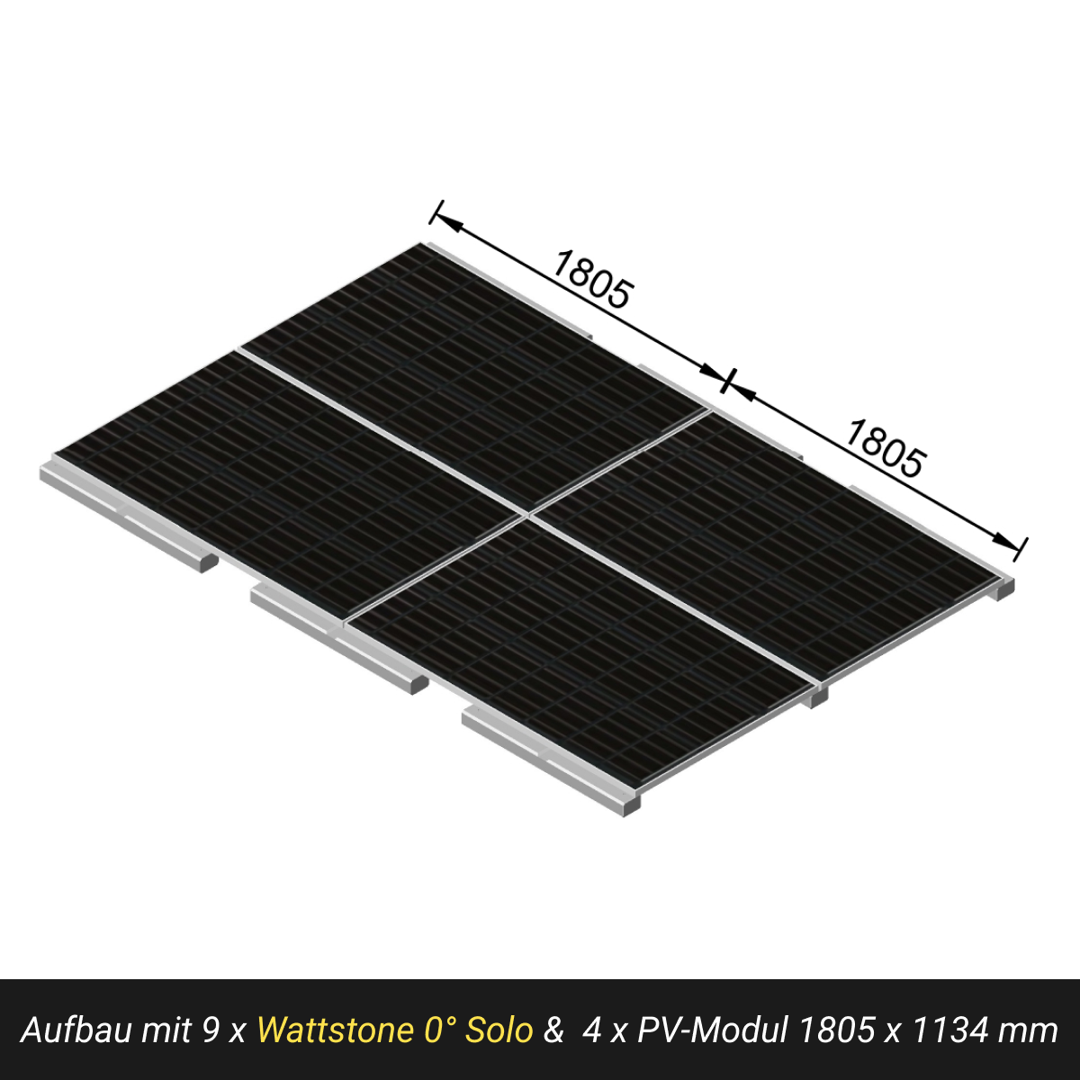Wattstone 0 Degree PV Mounting from Fine Concrete