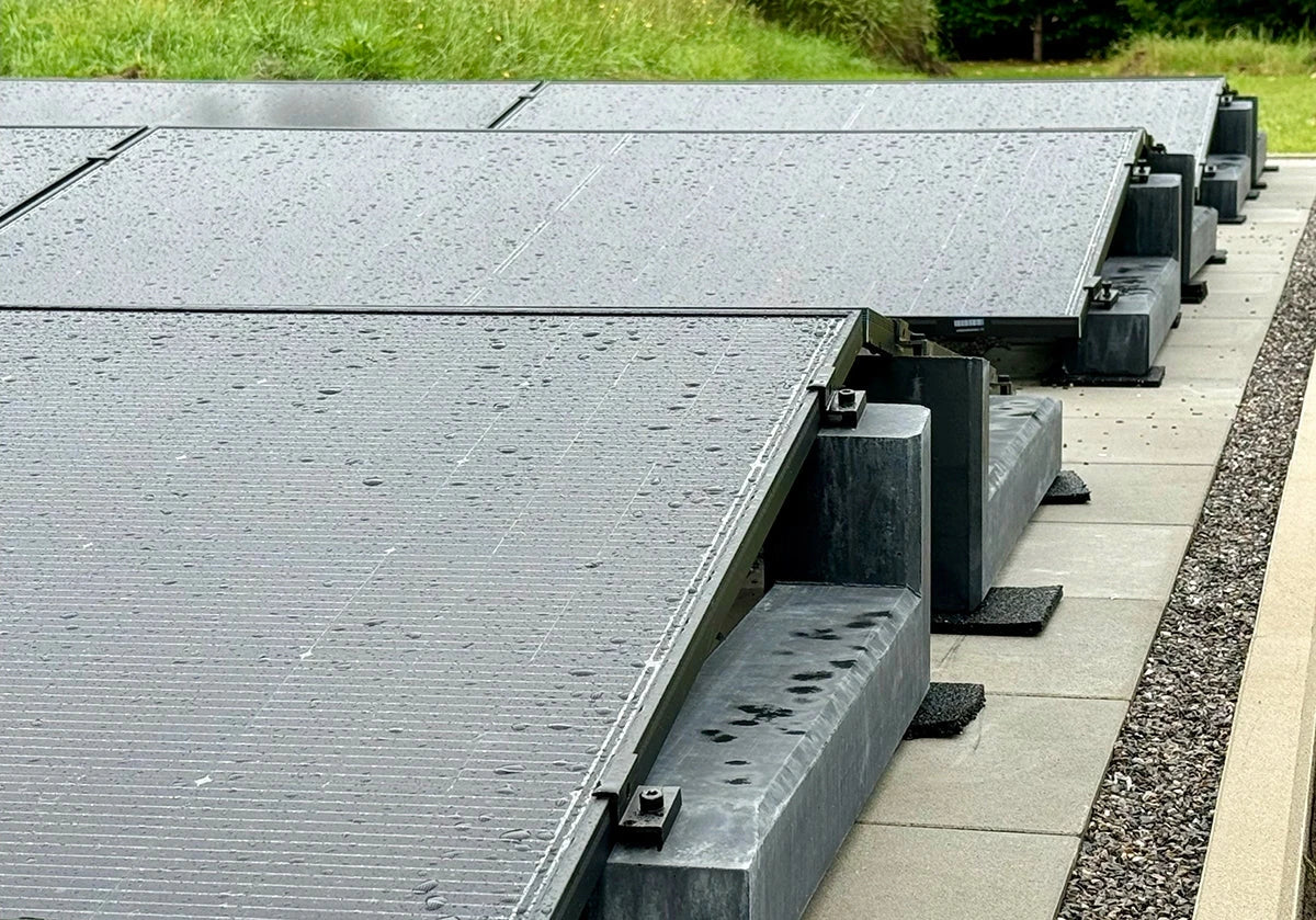 PV-opstelling WATTSTONE 10° van fijnbeton zonder accessoires