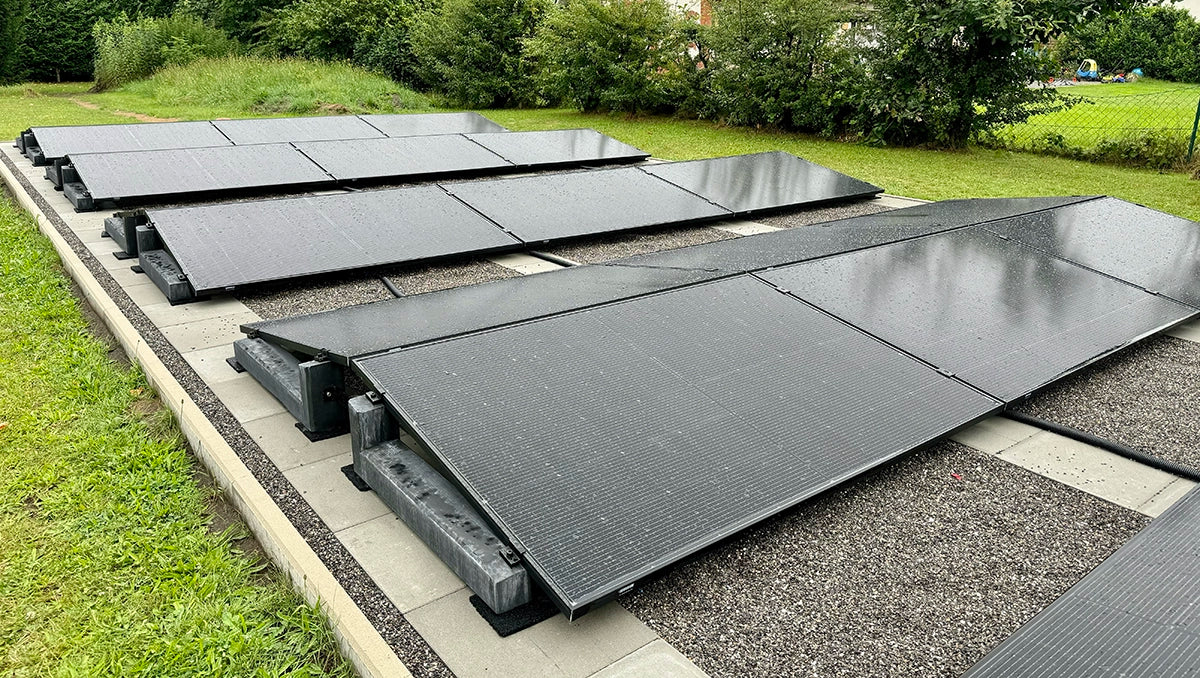 PV-opstelling WATTSTONE 10° van fijnbeton zonder accessoires