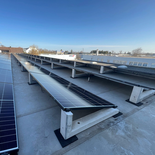 Wattstone 15 Degree PV Mounting System made of Fine Concrete