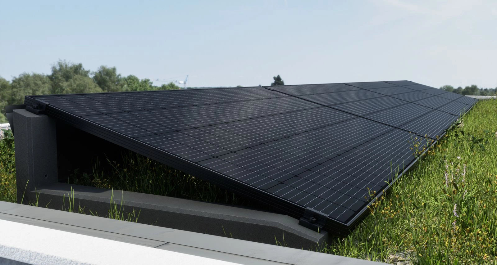 WATTSTONE 15° - PV-Aufständerung aus Feinbeton ohne Zubehör