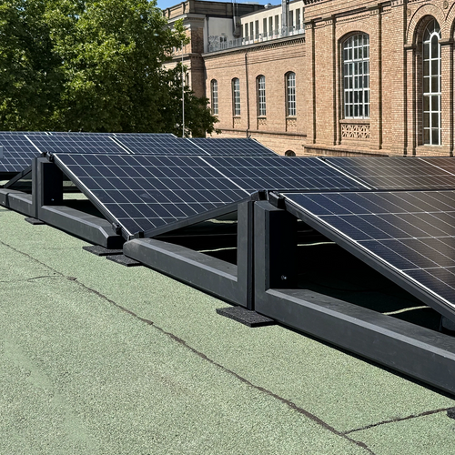 Wattstone 15 Degree PV Mounting System made of Fine Concrete