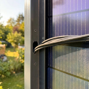 ZaunPV Blacksteel 2m - Starterset für 4 PV-Module
