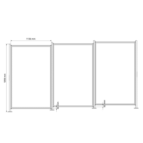 ZaunPV Black Steel - Grundset für 4 PV-Module