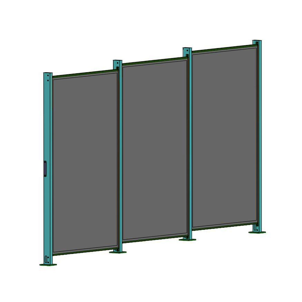 ZaunPV Black Steel - Grundset für 4 PV-Module