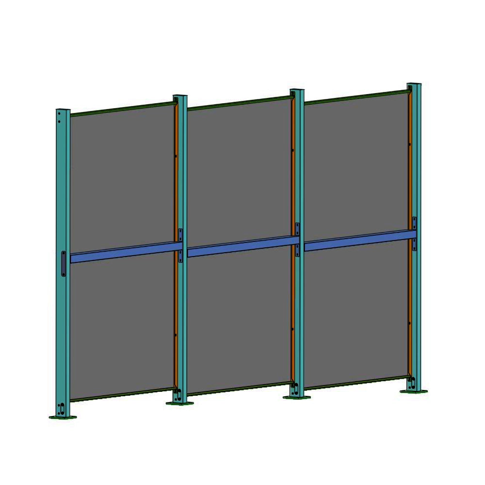 ZaunPV Black Steel - Grundset für 4 PV-Module