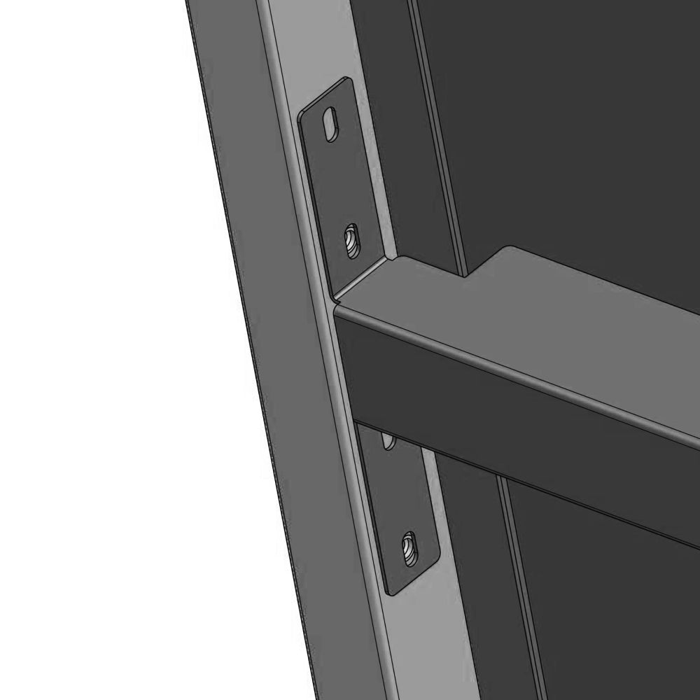 ZaunPV Black Steel - Grundset für 4 PV-Module
