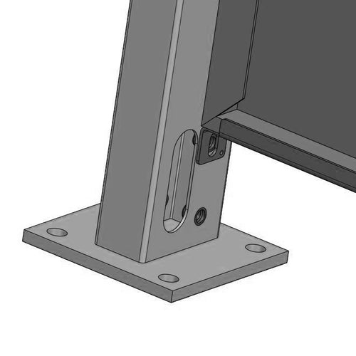 ZaunPV Black Steel - Grundset für 4 PV-Module