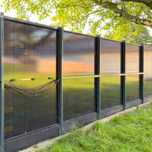 ZaunPV Black Steel - Grundset für 4 PV-Module