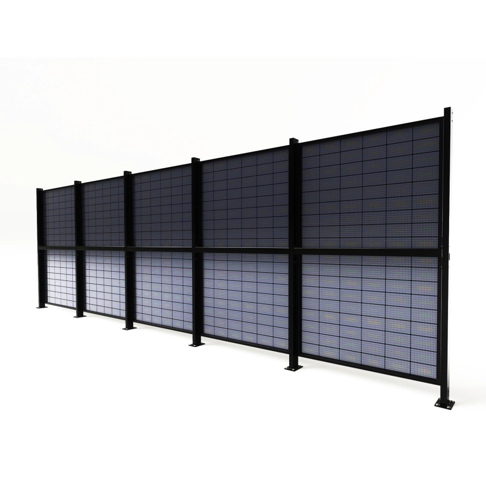 ZaunPV Black Steel - Grundset für 4 PV-Module