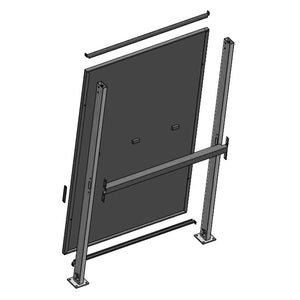 ZaunPV Blacksteel 2m - Starterset für 4 PV-Module