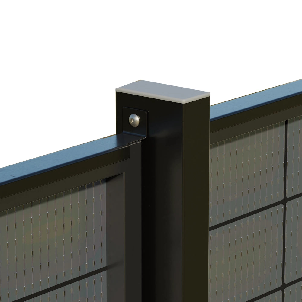 ZaunPV Black Steel - Grundset für 4 PV-Module