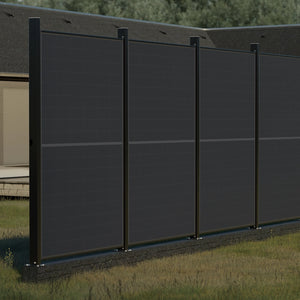 ZaunPV Blacksteel 2m - Starterset für 4 PV-Module