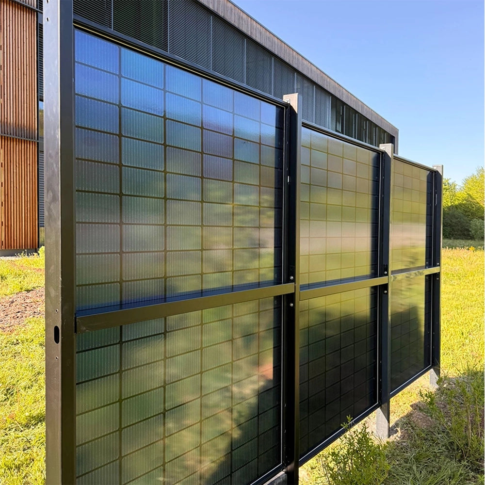 ZaunPV Black Steel - Grundset für 4 PV-Module