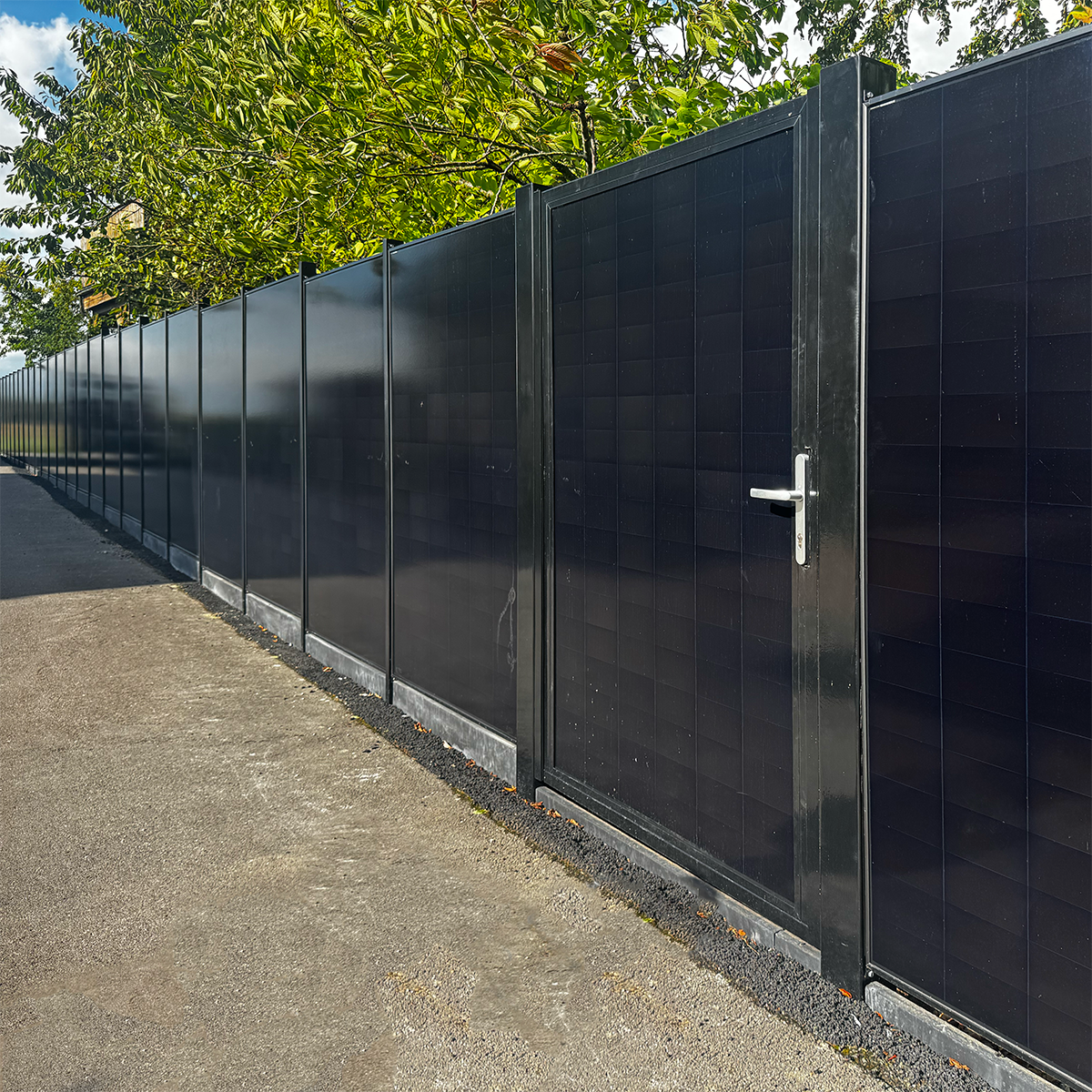 ZaunPV Blacksteel 2m - Starterset für 4 PV-Module