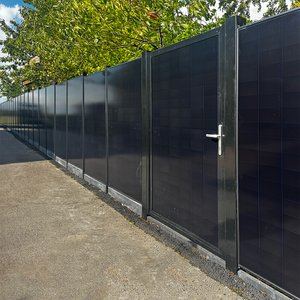 ZaunPV Blacksteel 2m - Starterset für 4 PV-Module